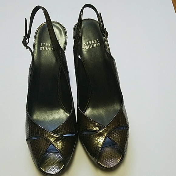 Stuart Weitzman Shoes - Stuart Weitzman peep toe slingback heels, size 9M